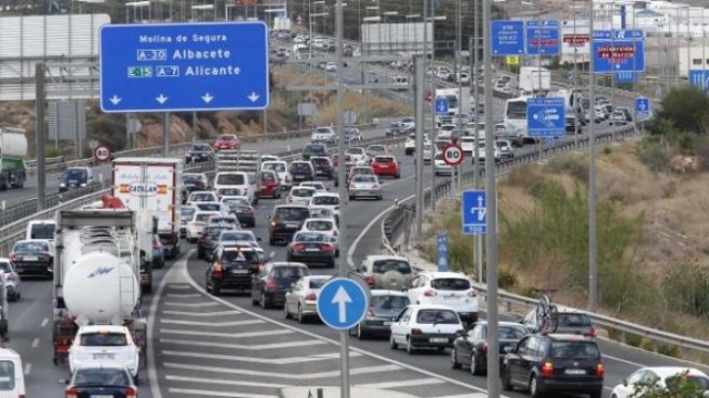Murcia se quedará ‘atascada’ este fin de semana por la operación salida