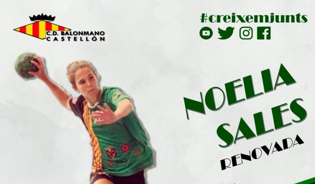 El Balonmano Castellón cierra su plantilla con la renovación de Noelia Sales