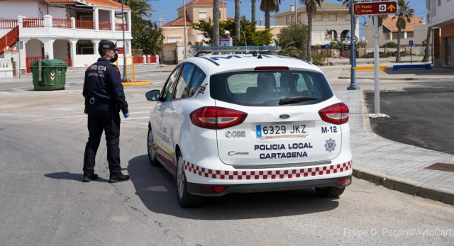Un policía local de Cartagena da positivo por coronavirus y dos compañeros están en aislamiento