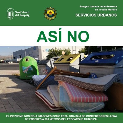 Cs denuncia la campaña del gobierno de San Vicente que culpa a la ciudadanía de la suciedad
