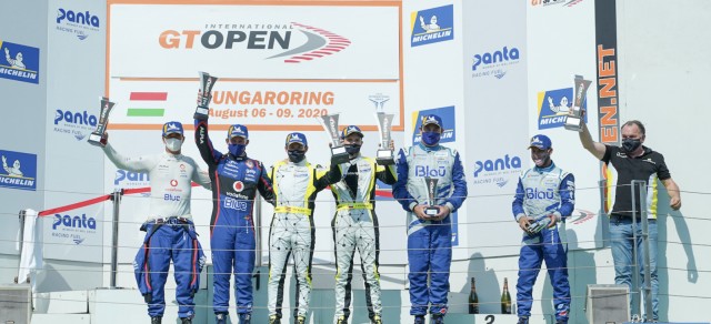 Triple podio y liderato para Teo Martín Motorsport en el arranque del GT Open en Hungría

