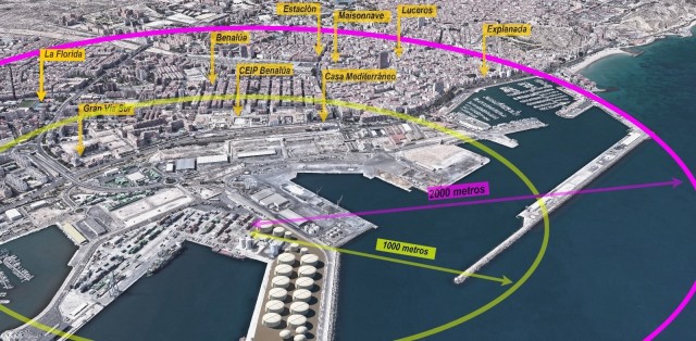 'Por un puerto sostenible' aprovecha el accidente de Beirut para exigir la retirada del plan de los depósitos de Alicante