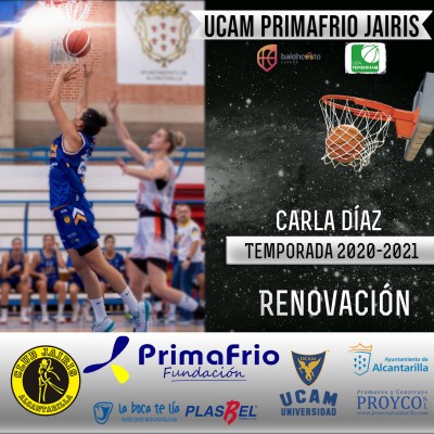 Carla Díaz renueva con el Primafrío UCAM Jairis para la Liga Femenina 2