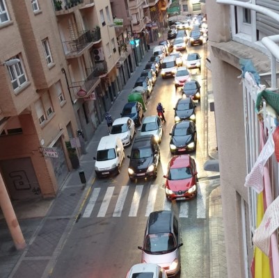 Cs Elche denuncia el aumento de tráfico de la calle Ángel con las obras de la Corredora 