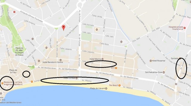 Cs le da trabajo al nuevo edil de Limpieza con un mapa de las zonas sucias de Benidorm