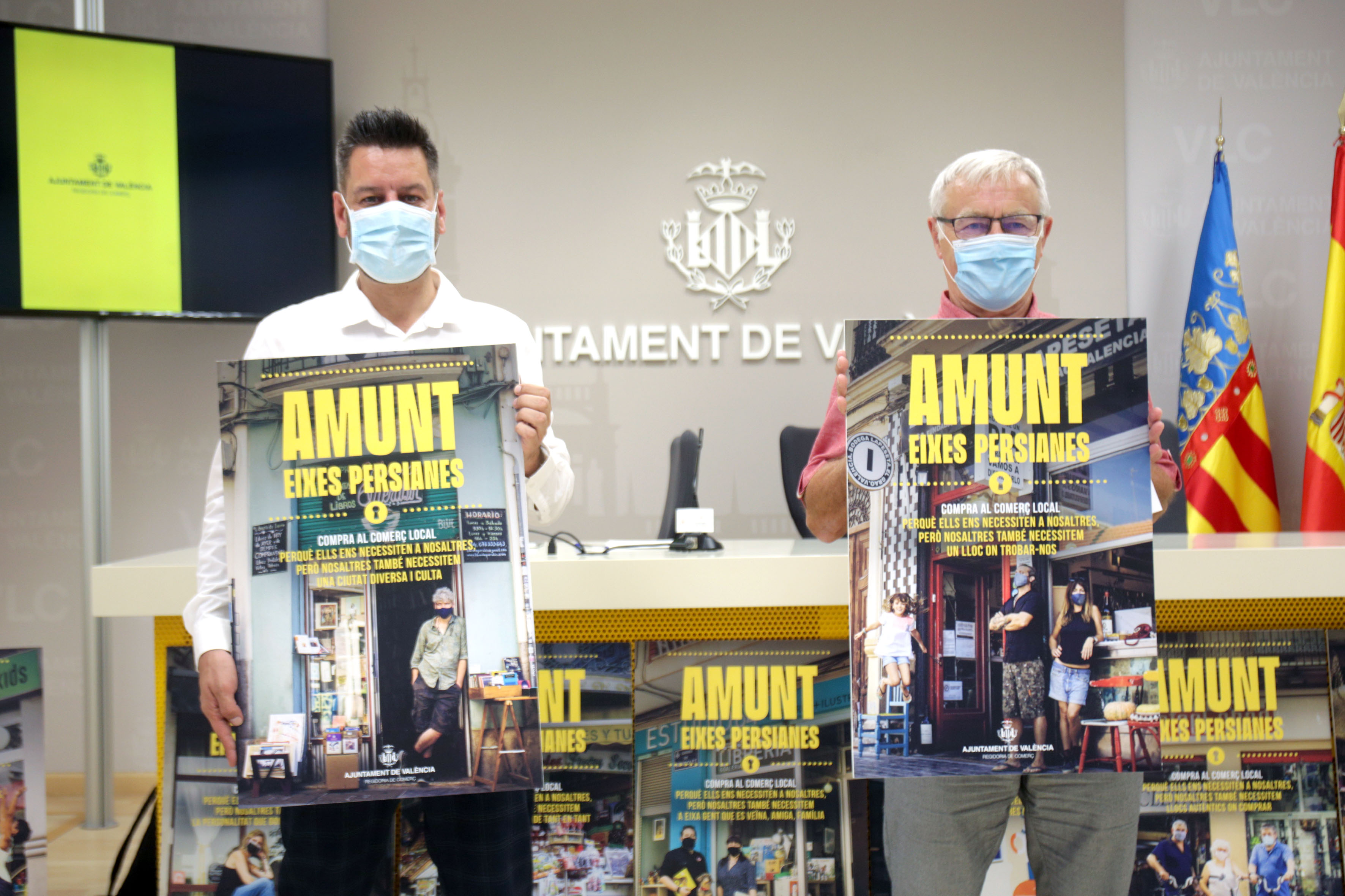 El Ayuntamiento de València lanza la campaña 'Amunt eixes persianes' a favor del comercio