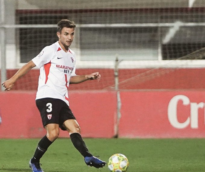 Felipe Chacartegui, durante un partido con el filial sevillista. Foto: SEVILLA FC - 