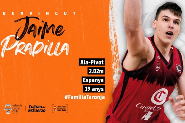 Valencia Basket incorpora a Jaime Pradilla para las próximas cuatro temporadas