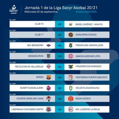 El Benidorm arrancará la Liga 2020/21 recibiendo al Fraikin Granollers