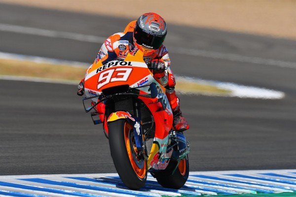 Marc Márquez regresa tras la operación con tiempos de Q1
