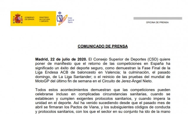 El CSD considera que el Fuenlabrada y la LFP actuaron de manera negligente respecto al brote
