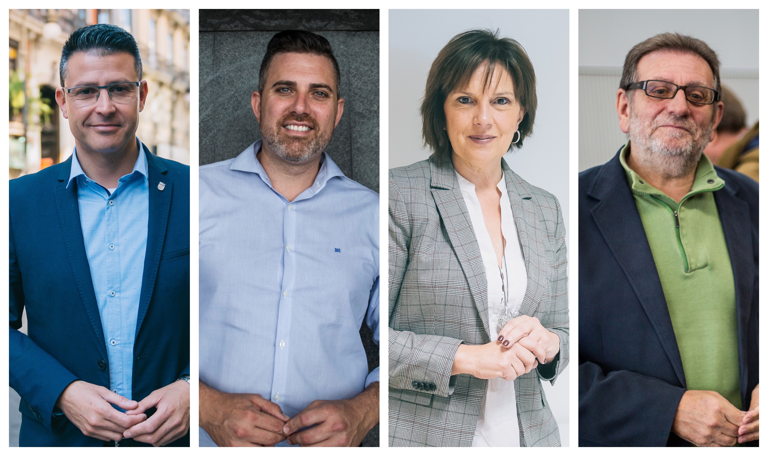 El alcalde de Almussafes, Toni González; de Cullera, Jordi Mayor; de Quart, Carmen Martínez, y de Torrent, Jesús Ros, aglutinan buenos datos de afiliación en el PSPV. Foto: VP - 