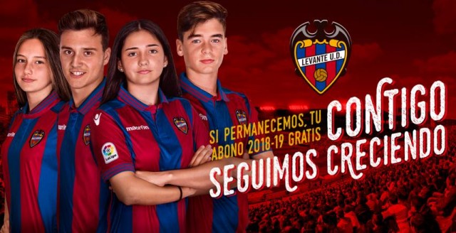 El Levante regalará el abono para la Liga 18-19 si consigue la permanencia