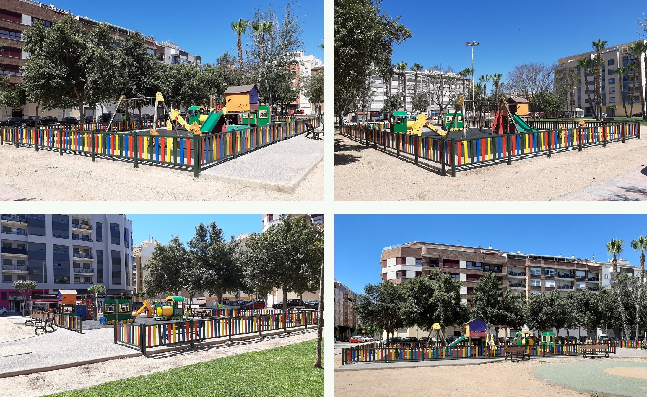 Finaliza el vallado de los parques de Quarts de Calatrava y Santa Berta en Borriana