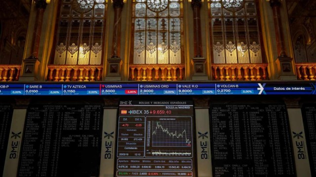 La caída bursátil castiga por igual a Telefónica y las entidades financieras