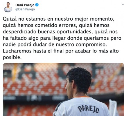 Dani Parejo asume 
