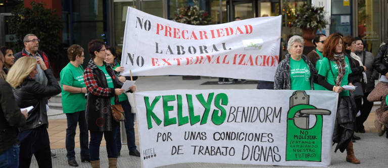 Las Kellys de Benidorm insisten en que la pandemia ha demostrado que el convenio es discriminatorio 