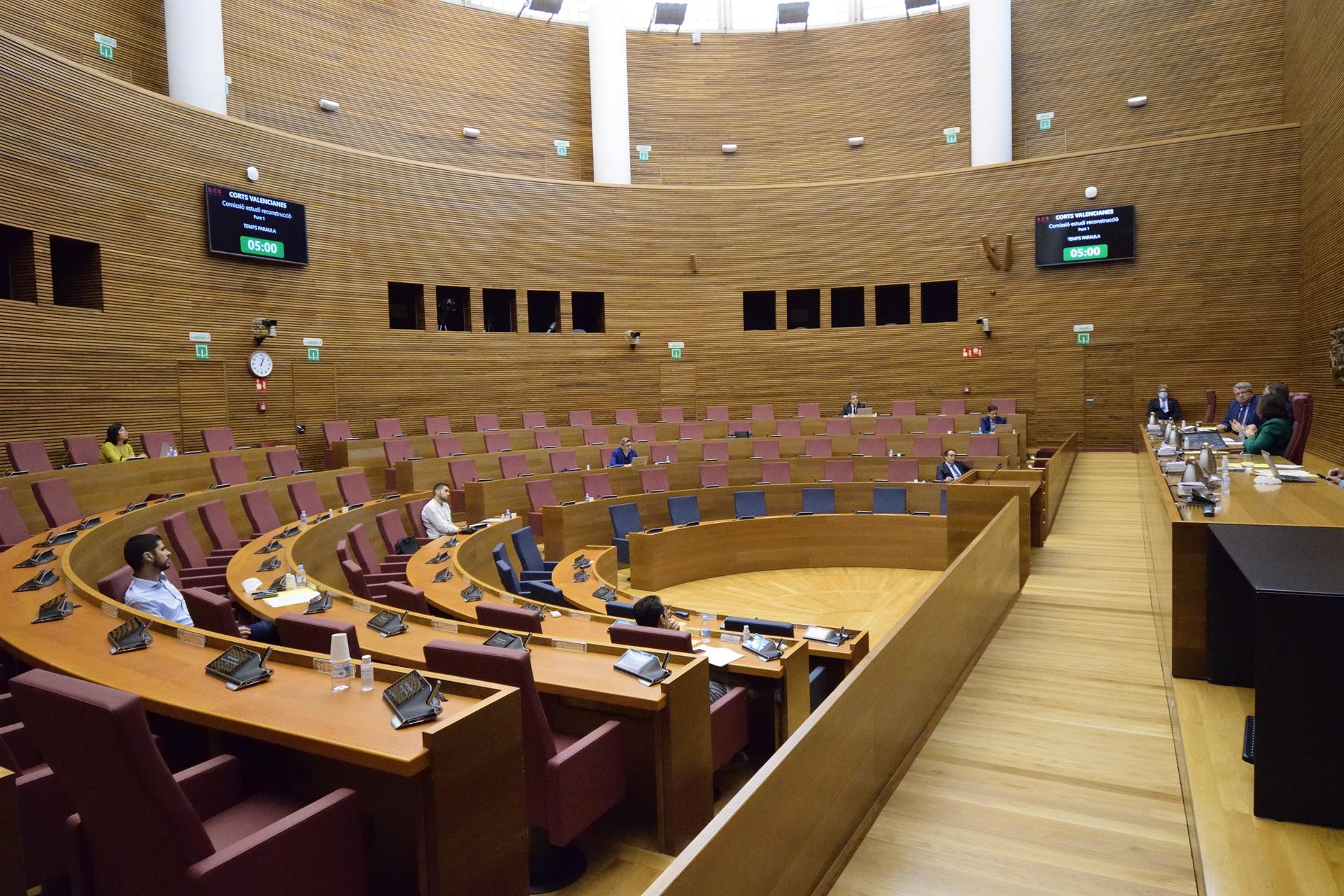 Les Corts abordarán en una ponencia el acuerdo para la reconstrucción que se votará el 27 de julio