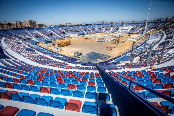 El Levante concluye el desmontaje de la antigua cubierta del estadio