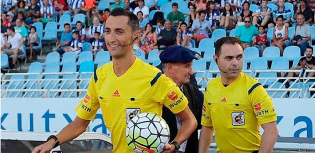 El árbitro lorquino Sánchez Martínez llega a los 100 partidos en Primera con el Celta-Atlético