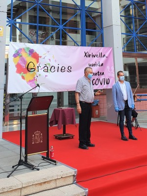 Discema recibe la insignia municipal del Ayuntamiento de Xirivella por sus acciones solidarias contra la covid-19