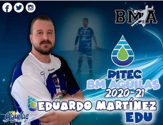 El Ritec CBM Águilas recupera a Eduardo Martínez tras romperse una muñeca en un accidente