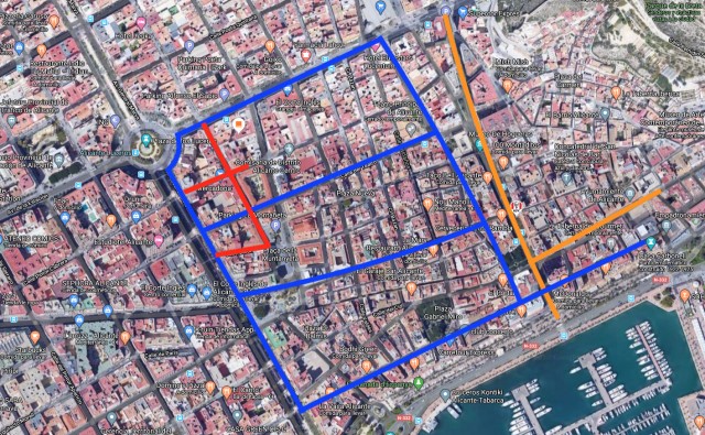 Compromís plantea supermanzanas peatonales en el Centro de Alicante y su extensión a La Rambla