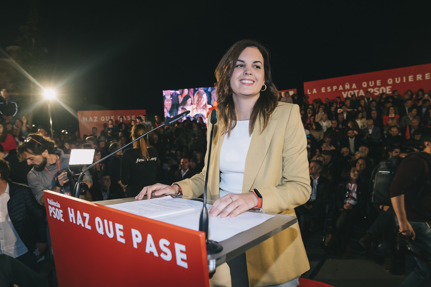 La vicealcaldesa de Valènica y secretaria general local del PSPV, Sandra Gómez. Foto: KIKE TABERNER - 