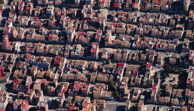 Imagen aérea del Cabanyal incluida en el folleto del EDUSI 'Va Cabanyal!'. - 