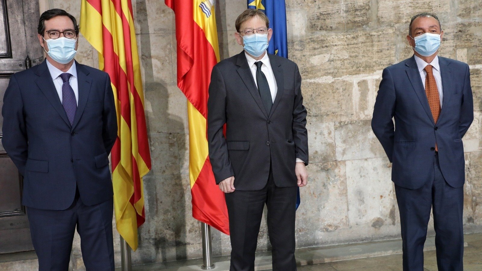 Puig y Garamendi defienden el diálogo social para hacer frente a la crisis económica 