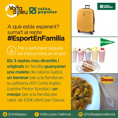 La Volta a Peu València Caixa Popular lanza el reto #EsportEnFamilia animando a la práctica deportiva