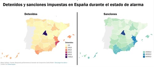 Valencia, entre las provincias después de Madrid con más propuestas de sanción y detenciones