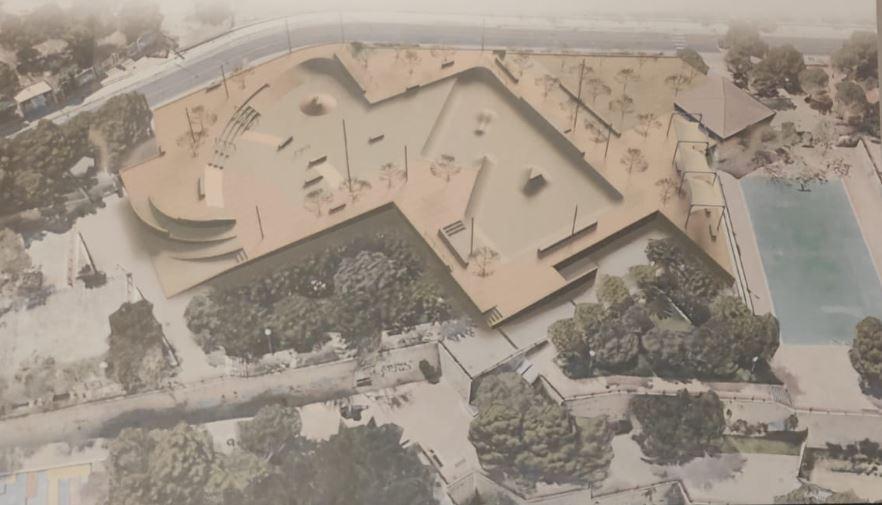 Recreación virtual del proyecto de renovación del skate park. - 