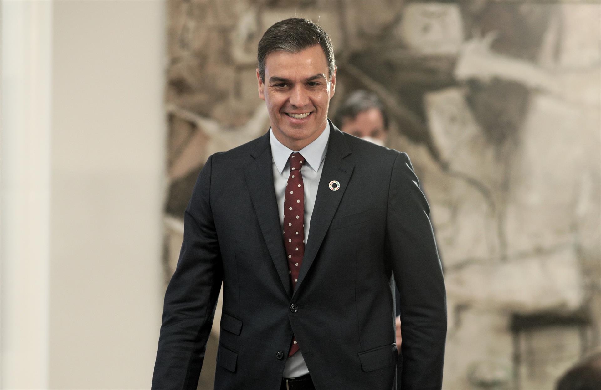 El presidente del Gobierno, Pedro Sánchez, a su llegada a la presentación del Plan de Impulso al Sector Turístico. Foto: E. PARRA (EP) - 