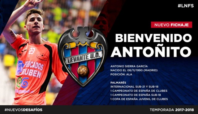 “Antoñito” se convierte en el primer fichaje del Levante UD FS