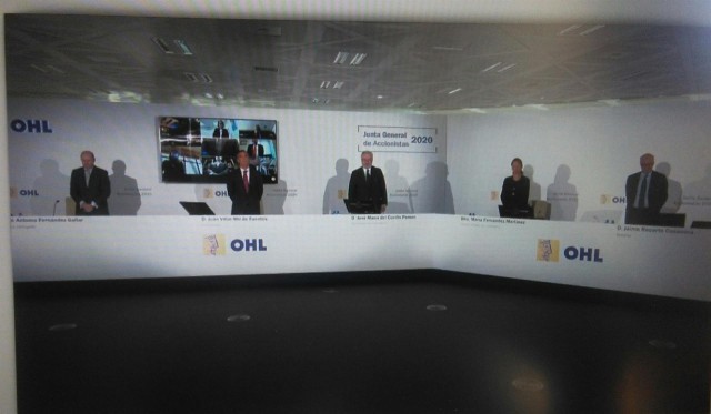Los Amodio se dejan ver (de forma telemática) en la junta de accionistas de OHL