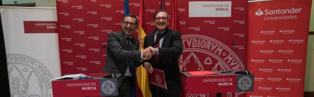 Educación, emprendimiento y empleo centran el convenio entre la UMU y el Banco Santander