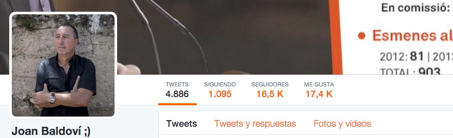  Baldoví, el más seguido en Twitter y Botella, la que menos