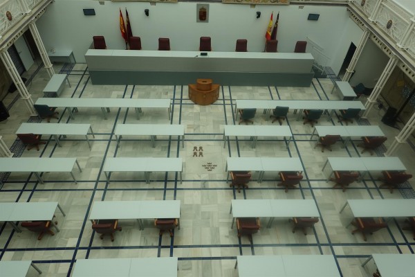 La Asamblea estrena el miércoles su nuevo salón de plenos: el Patio de los Ayuntamientos
