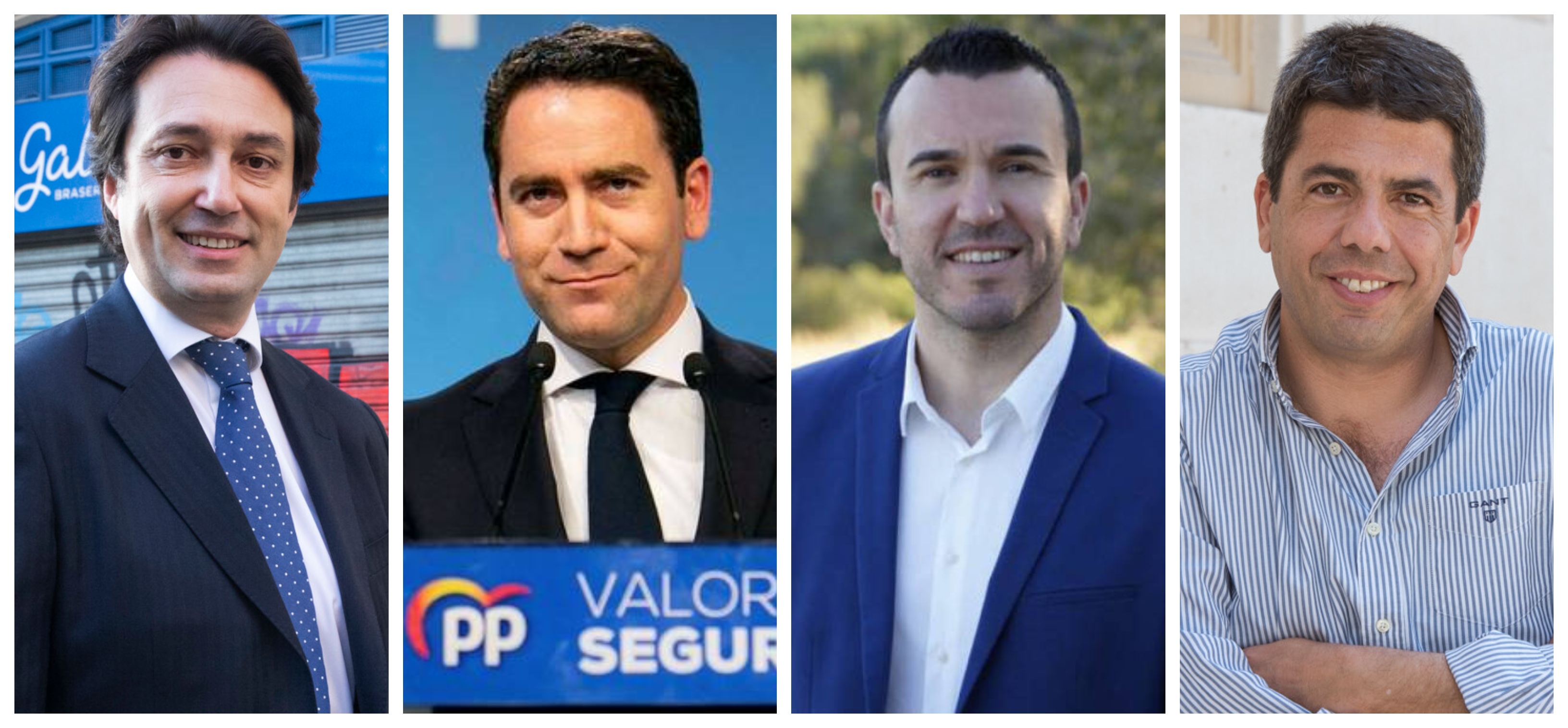 Betoret, García, Mompó y Mazón, claves en la operación para el PP de Valencia. Foto: VP - 