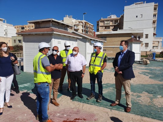 S'inicien a Sueca les obres de restauració del passeig marítim afectat per Gloria
