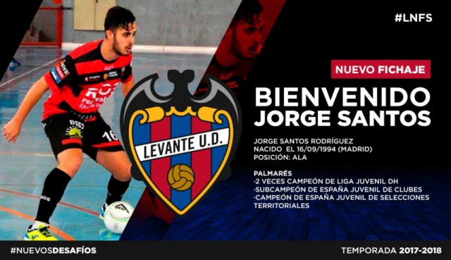 Jorge Santos se convierte en nuevo jugador del Levante UD FS