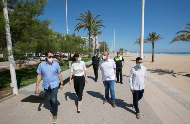 Gandia pasa el lunes a la Fase 2 con la apertura de las playas y la peatonalización del paseo marítimo