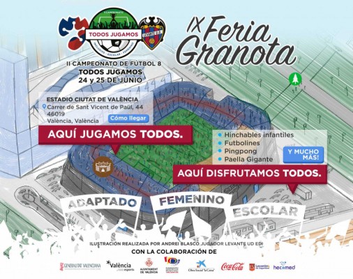 El Ciutat de València acogerá este fin de semana el II Campeonato Todos Jugamos y la IX Feria Granota
