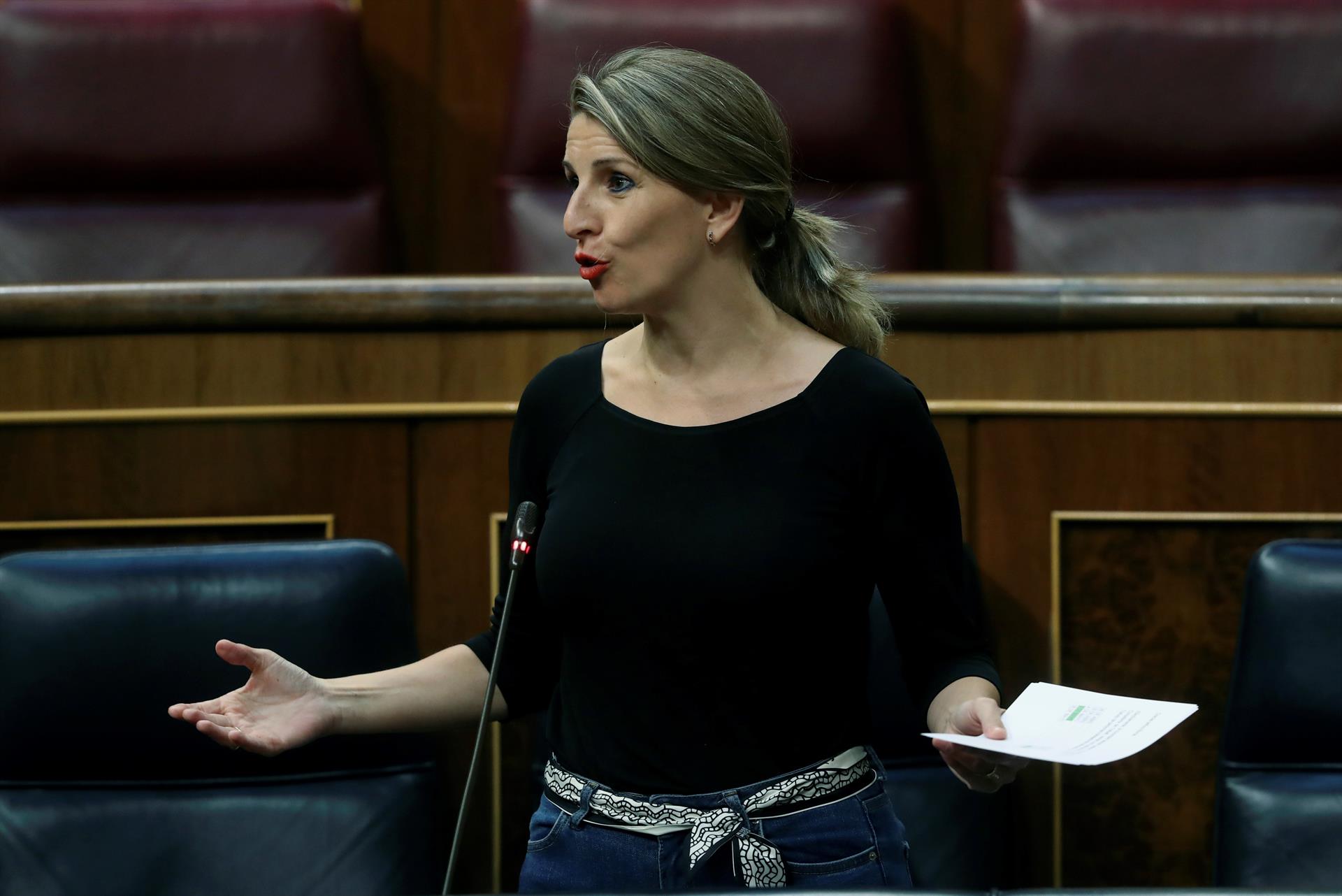 La ministra de Trabajo, Yolanda Díaz. Foto: AP - 