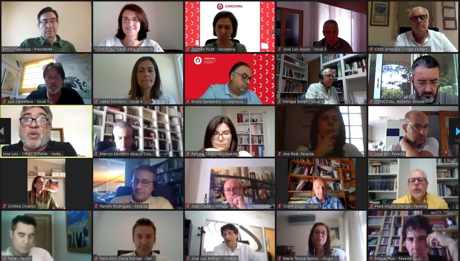 Las cooperativas piden al Consell participar en los Acuerdos de Reconstrucción