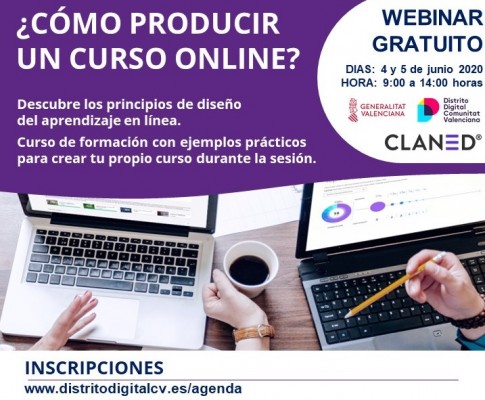Distrito Digital y Claned Group organizan un webinar sobre ‘confección y diseño de cursos online’ 