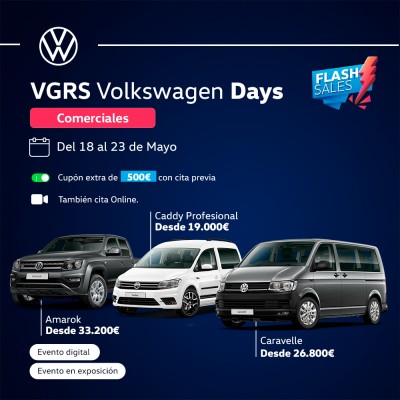 VGRS Volkswagen Days: La mejor oportunidad para adquirir tú vehículo comercial Volkswagen en Levante Wagen