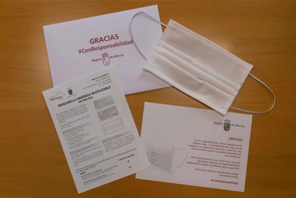 Correos repartirá 500.000 mascarillas en la Región