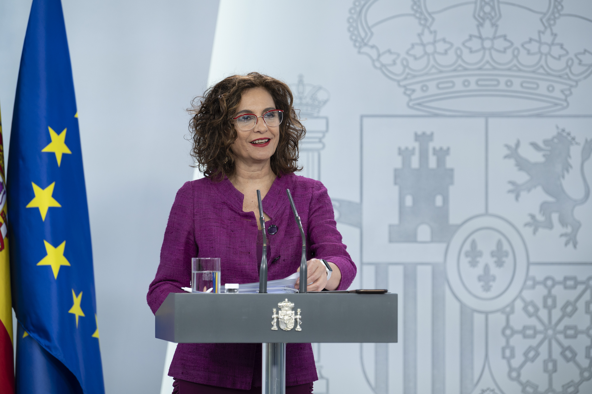 María Jesús Montero, este martes en rueda de prensa. Foto: MONCLOA - 